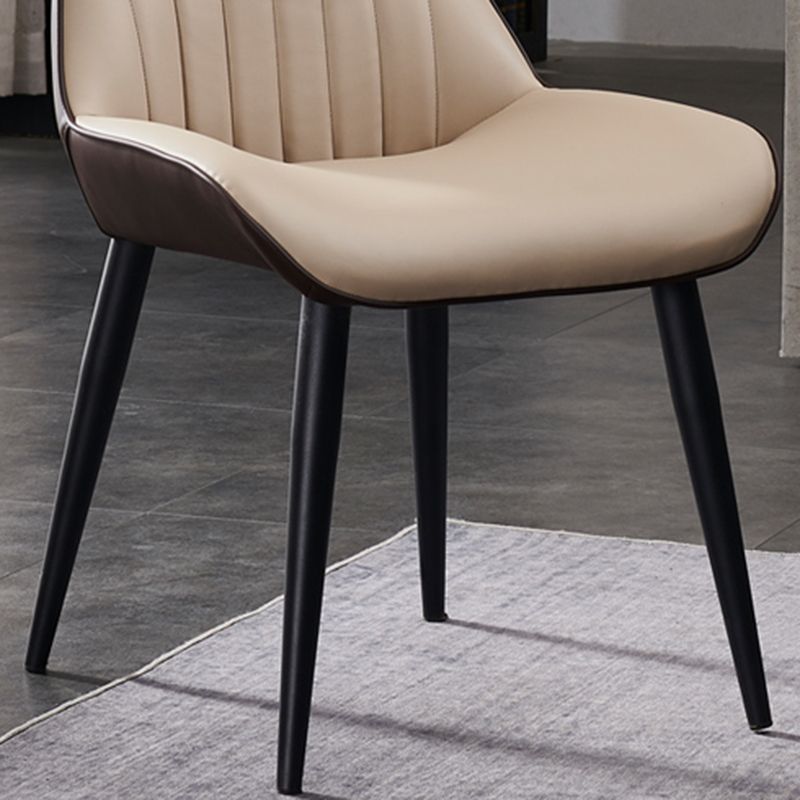Minimalist Design Arm Wingback Side Chairs Faux Leather Side Chair Clearhalo 'Dining Chairs' 'Dining Tables & Seating' 'dining_chair' 'furn' 'furn_dining_chair' 'Furniture' 'Kitchen & Dining Furniture' 1200x1200_b7034078-28d3-4442-adb4-28b994779271