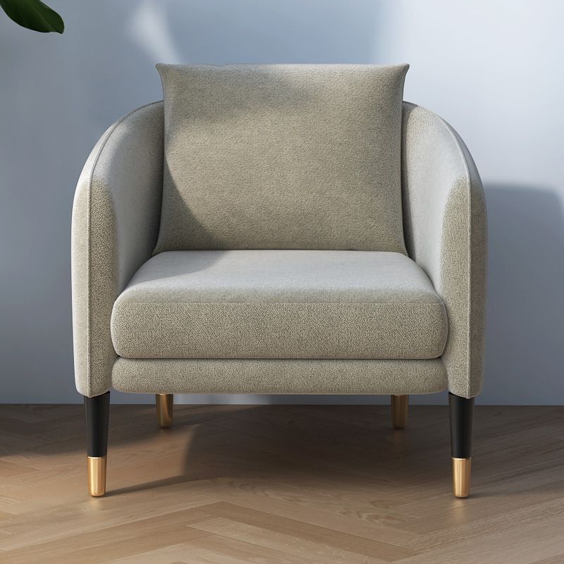 25.19" Wide Linen Barrel Accent Chair Pillow Back 4 Legs Barrel Chair Clearhalo 'Accent Chairs' 'accent_chairs' 'Chairs & Seating' 'furn' 'furn_accent_chairs' 'Furniture' 'Living Room Furniture' 1200x1200_b704fc2c-7f0d-4871-aa24-83695fc7920d