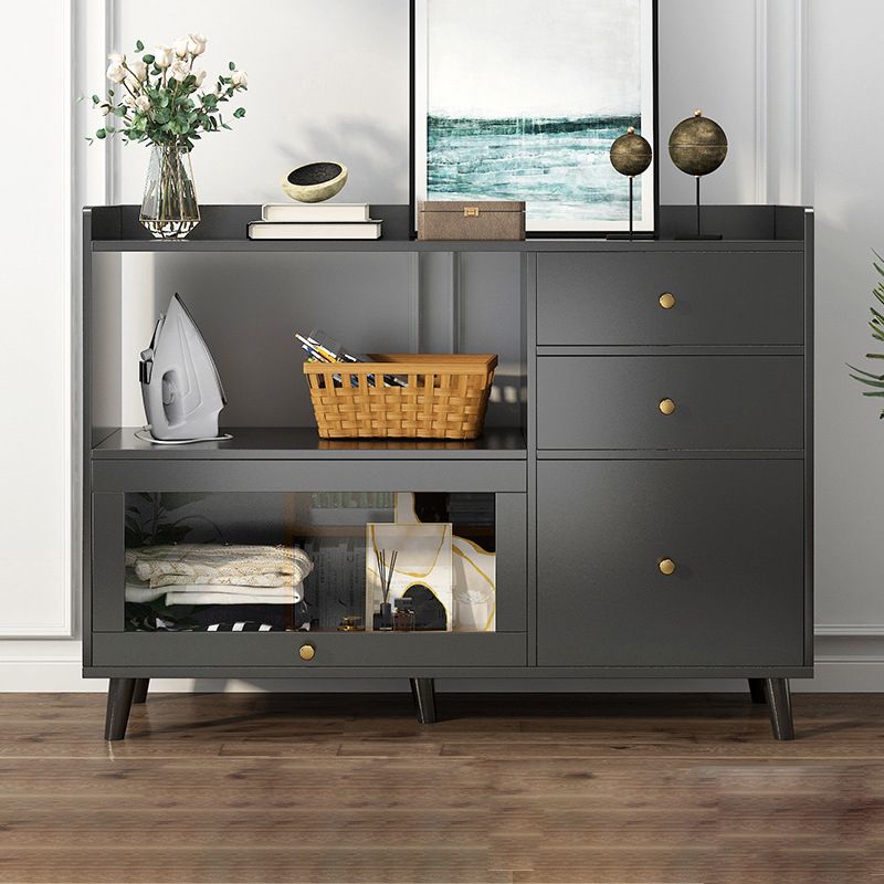 Bracket Legs Accent Cabinet with Drawers and Doors Cabinet for Living Room Clearhalo 'Cabinets & Chests' 'cabinets_chests' 'furn' 'furn_cabinets_chests' 'Furniture' 'Living Room Furniture' 1200x1200_b7057504-f4dd-4713-849d-d5fd385b7743