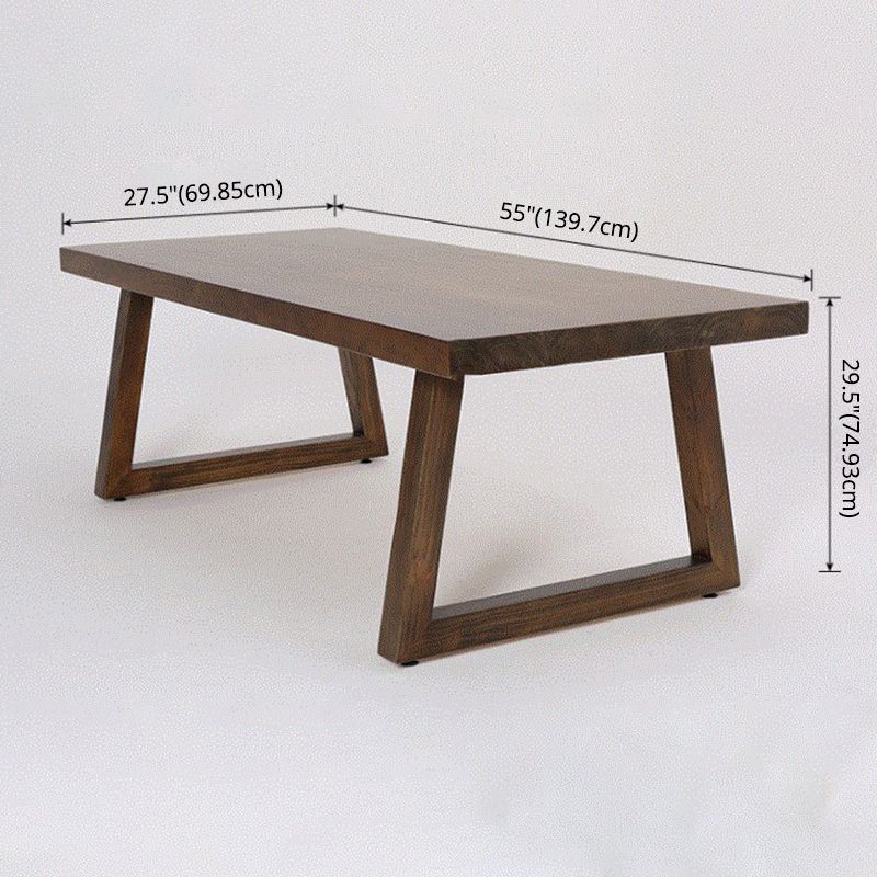 Contemporary Solid Wood Dining Table Set Rectangle Shape Standard Dining Set in Brown Clearhalo 'Dining Room Sets' 'Dining Tables & Seating' 'dining_room_set' 'furn' 'furn_dining_room_set' 'Furniture' 'furniture_dining_room_set' 'Kitchen & Dining Furniture' 'kitchen&dining_furn' 'kitchen' 1200x1200_b7097365-77c8-4ba2-9cca-e457c1216cac