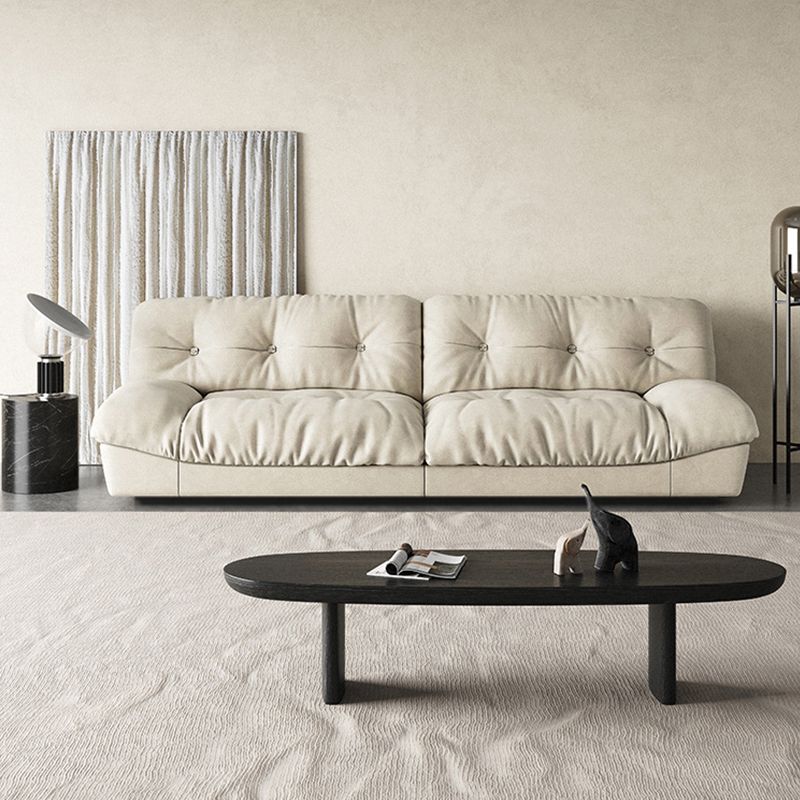 Clump Back Latex/down Upholstery Filled Matte Tech Fabric Upholstered Off-white Sofa Clearhalo 'furn' 'furn_sofas' 'Furniture' 'furniture_sofas' 'kitchen' 'kitchen_sofas' 'Living Room Furniture' 'Sofa' 'sofas' 1200x1200_b70a1198-ccd5-48f8-8f58-004fce51b9a7