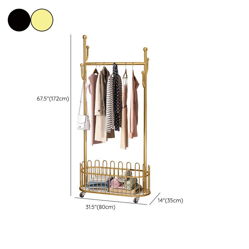 Zeitgenössische Kleiderregal -Metall -Haken -Haken mit Richtigen Kleiderbügel