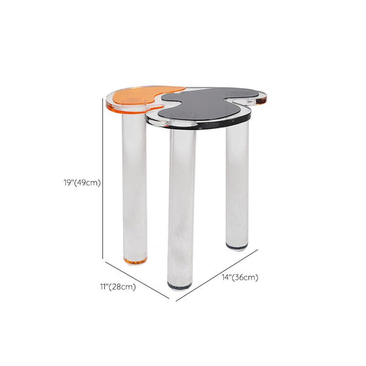 Tavolo d'angolo di plastica modernistico 3 gambe a forma di soggiorno a forma naturale tavolino