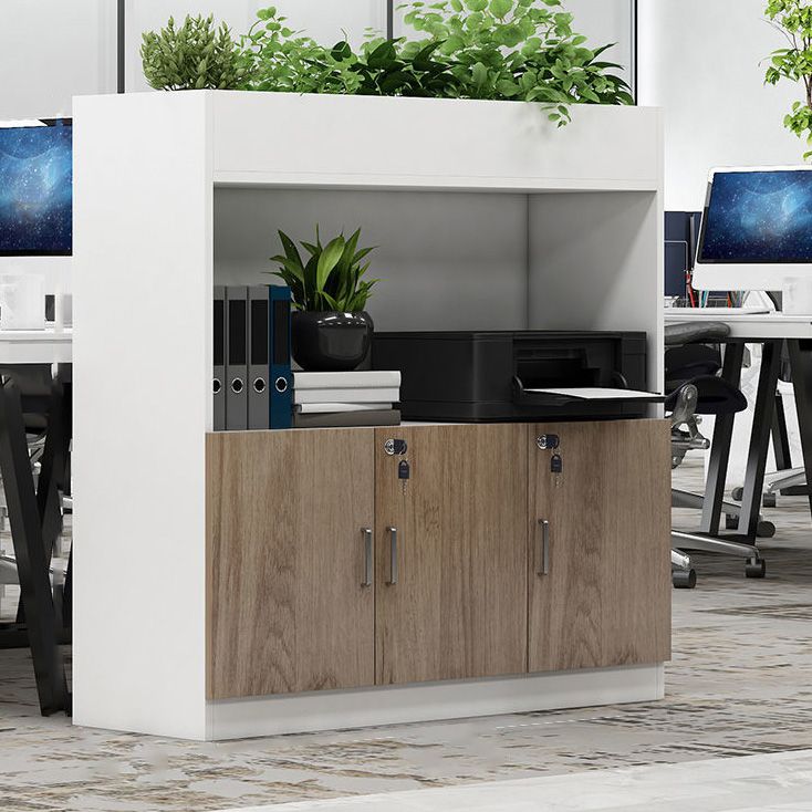 Archivo de estantes de almacenamiento lateral Bloqueo de madera Archivo moderno