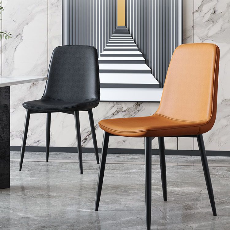 Contemporary Style Dining Chair Armless Chairs with Metal Legs for Kitchen Clearhalo 'Dining Chairs' 'Dining Tables & Seating' 'dining_chair' 'furn' 'furn_dining_chair' 'Furniture' 'furniture_dining_chair' 'Kitchen & Dining Furniture' 1200x1200_b70c5f7b-ba65-46ca-87cd-d14b3aed502a