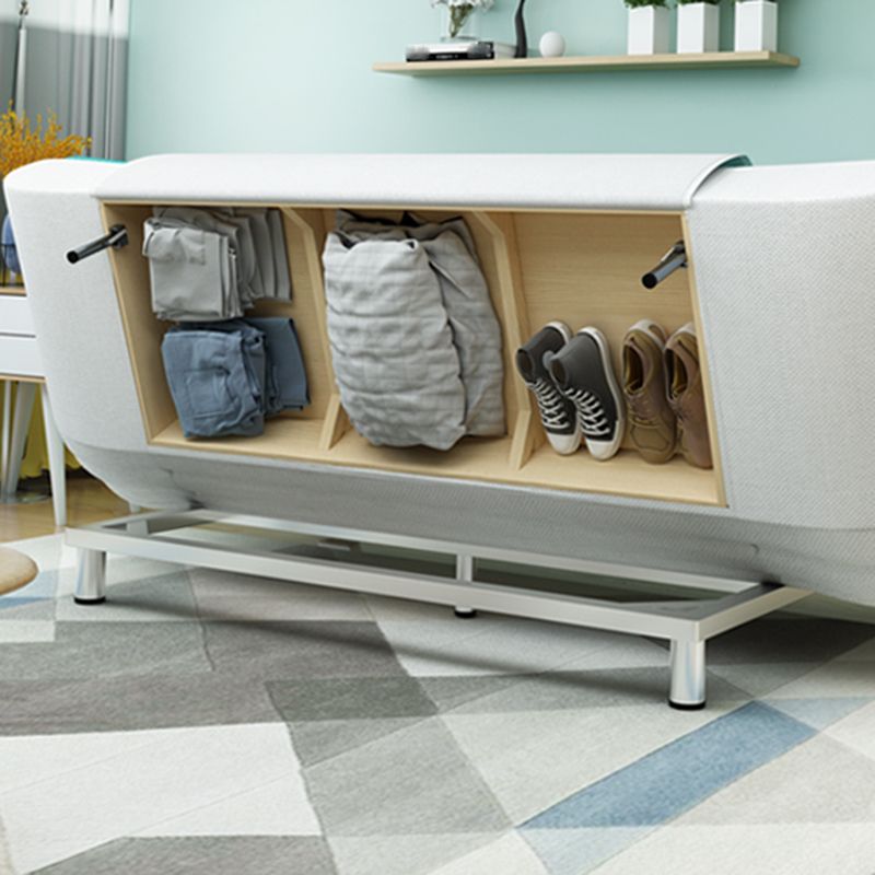 74.80" W √ó 33.46" D √ó 35.43" H Linen Biscuit Back Armless Sofa with Storage Clearhalo 'furn' 'furn_sofas' 'Furniture' 'furniture_sofas' 'kitchen' 'kitchen_sofas' 'Living Room Furniture' 'Sofa' 'sofas' 1200x1200_b70dd4b9-e70a-41e8-a732-81ddcfebb4ba