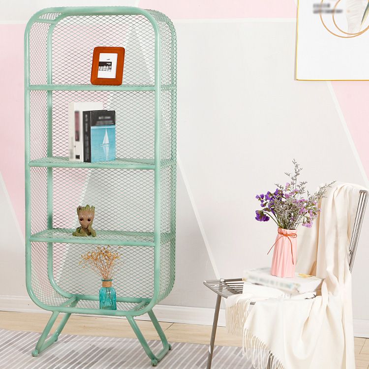 Industrial Metal Standard Bookshelf Closed Back Vertical Bookcase for Bedroom Clearhalo 'Bookcases' 'furn' 'furn_bookcases' 'Furniture' 'furniture_bookcases' 'Office Furniture' 1200x1200_b70f0277-75b4-4319-9996-12104e273fa9