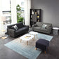 Living Room Contemporary Standard Square Arm Stationary Slipcovered Sofa