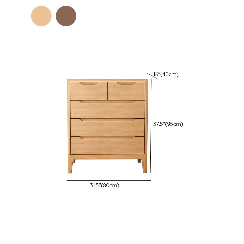 Modern Storage Chest Dresser Solid Wood Dresser with 5/6/7 Drawers Clearhalo 'Bedroom Furniture' 'Dressers & Chests' 'dressers_chests' 'furn' 'furn_dressers_chests' 'Furniture' 1200x1200_b7115022-2bd9-45ec-bdc4-5bd62075ce08