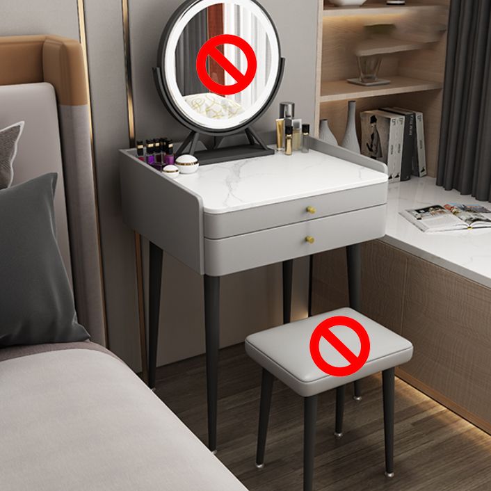 Hedendaagse stenen verband Tabel 31.1-in-high make-up ijdelheid tafel met ontlasting