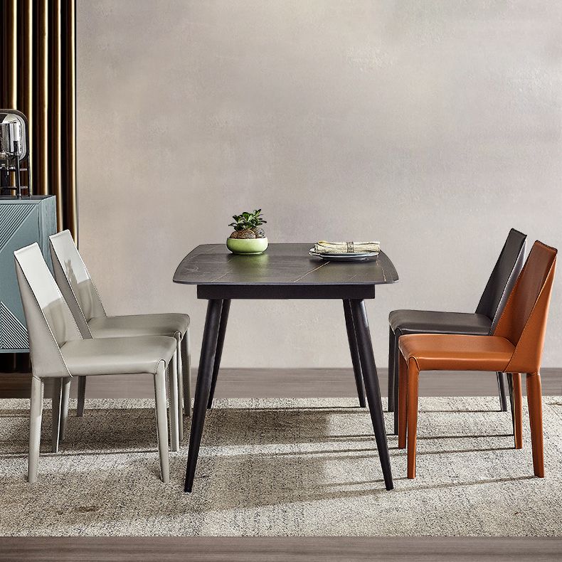 Metal Industrial Rectangle Dining Table Sintered Stone Top Indoor Table for Dining Room Clearhalo ' dining_table' 'Dining Tables & Seating' 'Dining Tables' 'furn' 'furn_dining_table' 'Furniture' 'furniture_dining_table' 'Kitchen & Dining Furniture' 'kitchen&dining_furn' 'kitchen' 'kitchen_dining_table' 1200x1200_b711ee67-1b53-40be-b595-41efd8dd9967