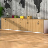 Nordic Style File Cabinets Solid Wood Horizontal File Cabinet with Key Lock