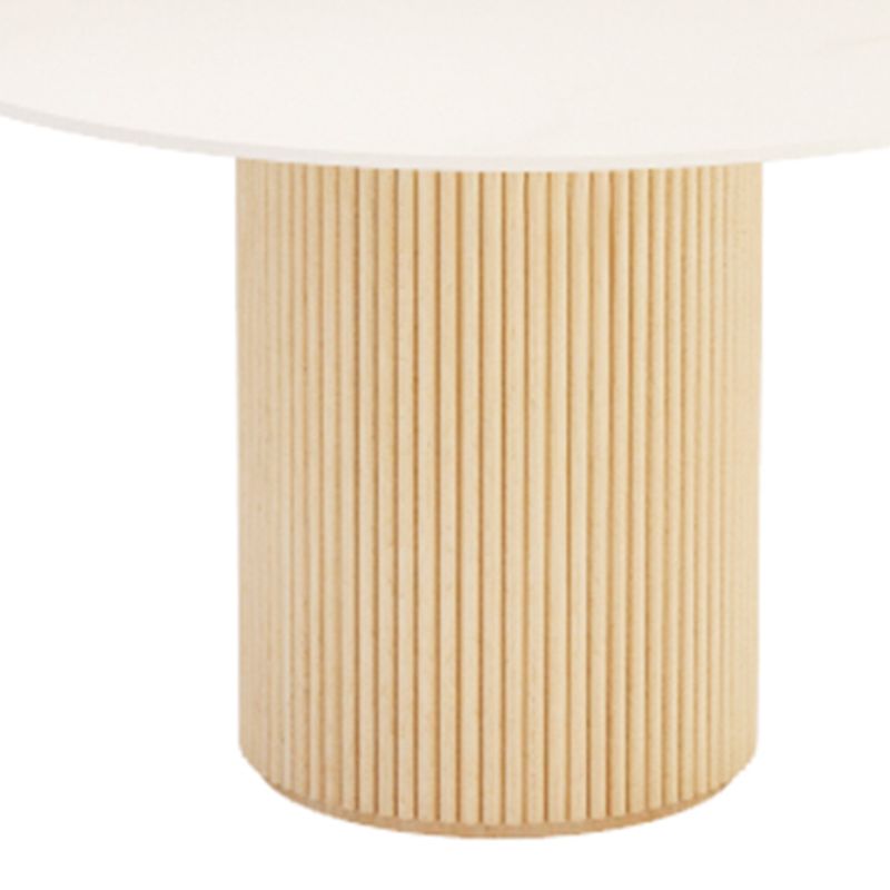 Simple Round Top Dining Table Solid Wood Base Dining Table for Living Room Clearhalo 'Dining Tables & Seating' 'Dining Tables' 'dining_table' 'furn' 'furn_dining_table' 'Furniture' 'furniture_dining_table' 'Kitchen & Dining Furniture' 'kitchen' 'kitchen_dining_table' 1200x1200_b7135628-af5d-4a1d-b6a6-5eaa0738061f