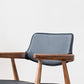 Chaise de bras contemporain en bois ouvert à l'arrière pour salle à manger chaise pour intérieur