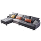 Tufted Sofa & Chaise 133.86" x W 66..93" D x 36.22" H Faux Leather Square Armed Sofa
