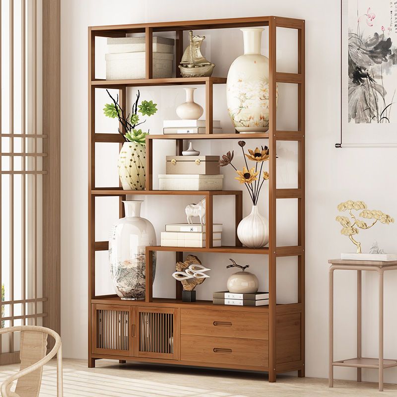 9.84" Wide Modern Wooden Shelf Bookcase Matte Finish Etagere Bookshelf