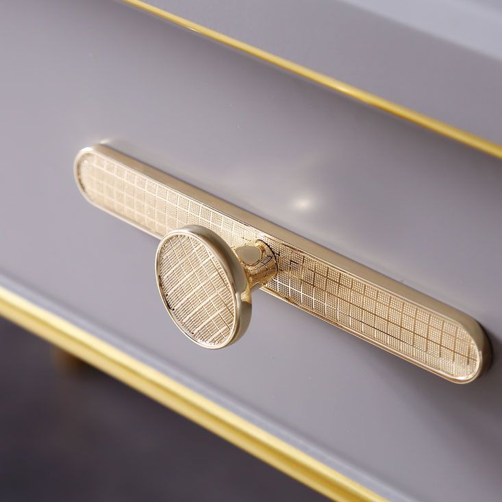 Glam -stijl Parsons schrijven bureau gebogen schrijfbureau met 3 laden