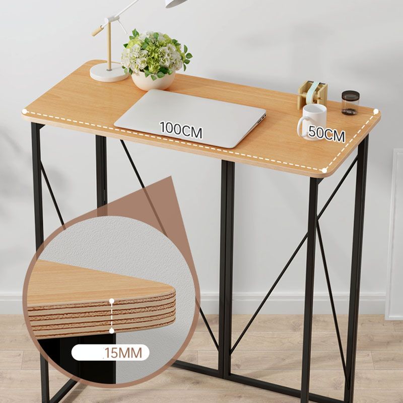 黄色の現代的な木材スタンディングデスク折りたたみ長方形のライティングデスク