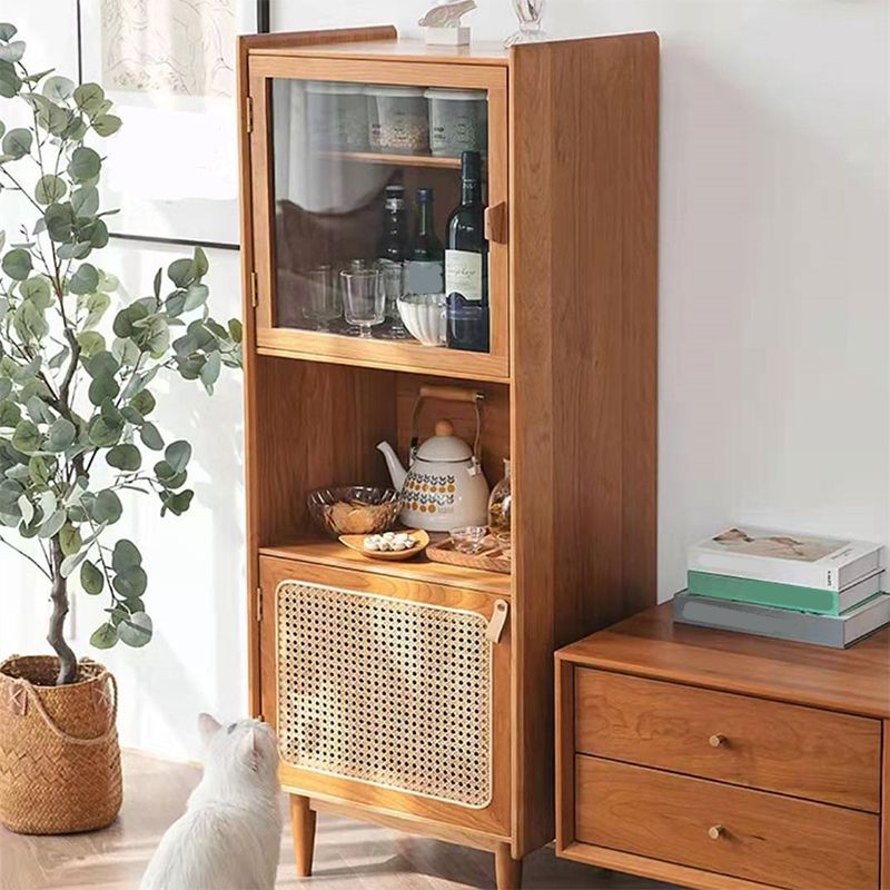 Scheda laterale in legno 51,5 "H moderna sideboard rettangolare della casa minimalista con porta