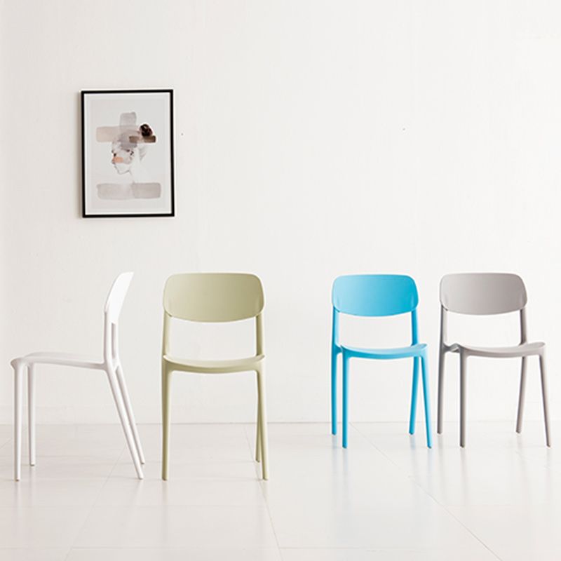 Glam Style Dining Room Chair Plastic Open Back Chair for Indoor Clearhalo 'Dining Chairs' 'Dining Tables & Seating' 'dining_chair' 'furn' 'furn_dining_chair' 'Furniture' 'Kitchen & Dining Furniture' 1200x1200_b7195816-bf71-4925-bb9a-c9ab966b701c