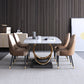 Glam Rectangle Dining Table Set 1/4/5/6/7 Pieces Dinette Set with White Stone Top Clearhalo 'Dining Room Sets' 'Dining Tables & Seating' 'dining_room_set' 'furn' 'furn_dining_room_set' 'Furniture' 'Kitchen & Dining Furniture' 1200x1200_b719d13f-5f08-423c-ba64-e3323f68031a