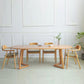 Solid Wood Oval Meeting Table Modern Office Working Desk with Wooden Legs