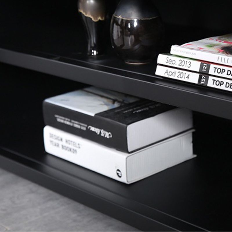Porta TV moderno in ferro, console multimediale con contenitore chiuso e gambe per soggiorno