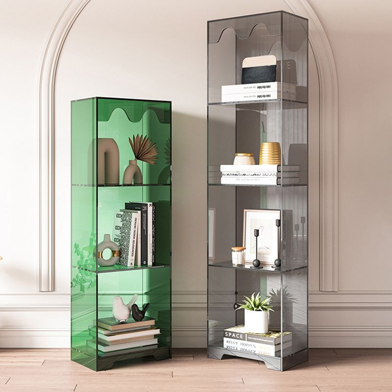 Contemporary Closed Back Standard Bookshelf Acrylic Bookcase for Study Room Clearhalo 'Bookcases' 'furn' 'furn_bookcases' 'Furniture' 'Office Furniture' 1200x1200_b71f48eb-49fe-4bb1-ab14-fc0c4c38d256