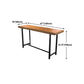 42-inch Height Bar Table Brown Wood Top Metal Base Bistro Table for Coffee Shop Clearhalo 'Bar Furniture' 'Bar Tables' 'bar_tables' 'furn' 'furn_bar_tables' 'Furniture' 'furniture_bar_tables' 'Kitchen & Dining Furniture' 1200x1200_b71ff965-a11a-49f1-9dfc-a7c30a7db335