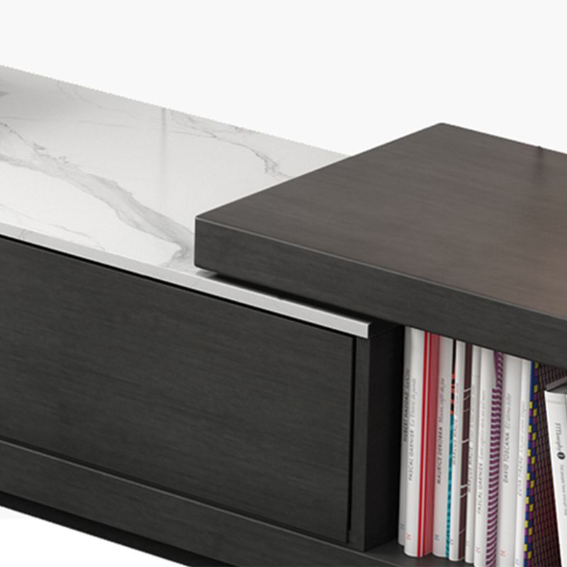 Single Coffee Table Slate Rectangular Coffee Table with Shelf Clearhalo 'Coffee & Accent Tables' 'Coffee Tables' 'coffee_tables' 'furn' 'furn_coffee_tables' 'Furniture' 'Living Room Furniture' 1200x1200_b72062d0-d50d-4ecd-910d-ab85f69506ce