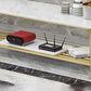 15,75 "W TV-Ständer Glamstil Open Storage TV-Konsole mit 2-Shelf für Wohnzimmer