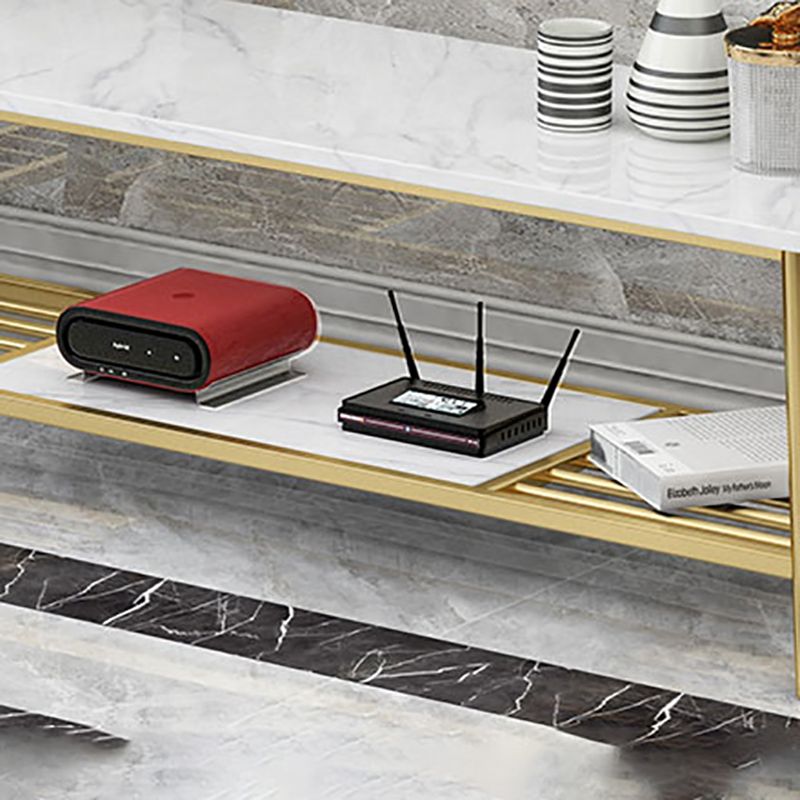 15,75 "W TV-Ständer Glamstil Open Storage TV-Konsole mit 2-Shelf für Wohnzimmer