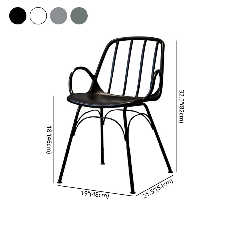 Industrial Style Kitchen Dining Chairs Dining Arm Side Chairs with Metal Legs Clearhalo ' kitchen&dining_furn' 'Dining Chairs' 'Dining Tables & Seating' 'dining_chair' 'furn' 'furn_dining_chair' 'Furniture' 'furniture_dining_chair' 'Kitchen & Dining Furniture' 'kitchen' 1200x1200_b721001f-8b2d-4e1b-b893-0dd1608a862b