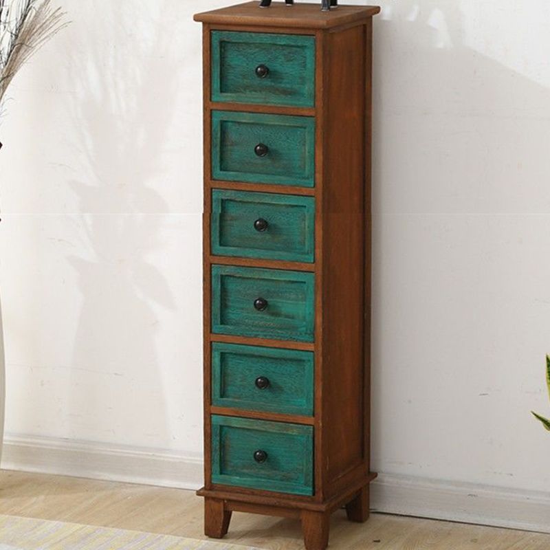 Chef d'accent moderne du milieu du siècle 11.81 "Coffre standard du rectangle de large avec des tiroirs