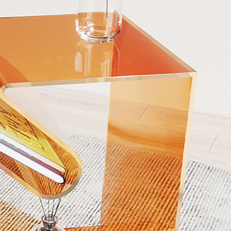 Modern Acrylic 22.04" Tall End Table Rectangular Sled Side Table Clearhalo 'Coffee & Accent Tables' 'End & Side Tables' 'end_side_tables' 'furn' 'furn_end_side_tables' 'Furniture' 'Living Room Furniture' 1200x1200_b724e839-a1c5-4618-8e89-e0bf4e027420