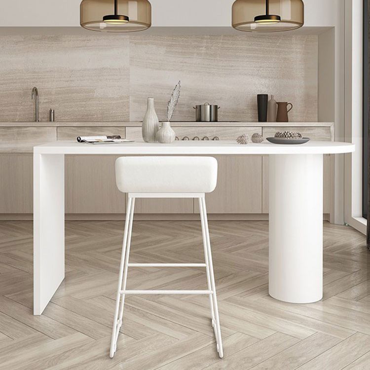 Tavolo da pranzo a bar moderno tavolo da pranzo a barre in legno con base a slitta