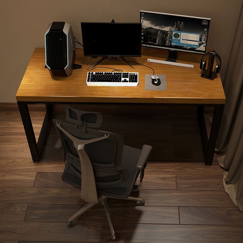 Massief hout rechthoekig schrijfbureau Natuurlijk industrieel gaming -bureau voor thuis