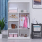 Contemporary Two Doors Wardrobe Armoire Steel Wardrobe Closet Clearhalo 'Armoires & Wardrobes' 'armoires_wardrobes' 'Bedroom Furniture' 'furn' 'furn_armoires_wardrobes' 'Furniture' 1200x1200_b726573c-a1e7-49fd-a2a0-0e4ff6ee7eef