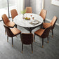 Sintered Stone Dining Table Round Drop-Leaf Dinner Table for Dining Room Clearhalo 'Dining Tables & Seating' 'Dining Tables' 'dining_table' 'furn' 'furn_dining_table' 'Furniture' 'Kitchen & Dining Furniture' 1200x1200_b7270589-bce3-4b47-9798-a5751d8464c6