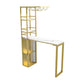 Glam Style Stone Top Counter Table 42-inch Height Table with Wine Rack for Dining Room Clearhalo 'Bar Furniture' 'Bar Tables' 'bar_tables' 'furn' 'furn_bar_tables' 'Furniture' 'furniture_bar_tables' 'Kitchen & Dining Furniture' 1200x1200_b727ec70-1d56-48ca-aab9-dfa7b2f7d0c8