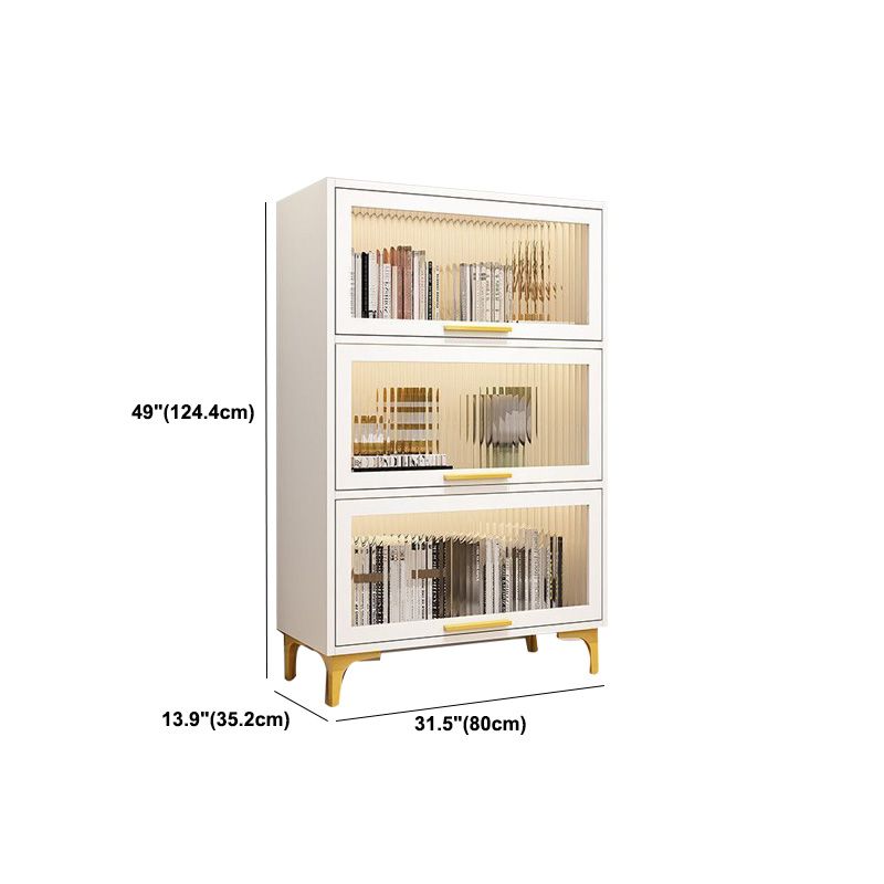 Modern Engineered Wood Bookcase White Standard Shelf with Door Clearhalo 'Bookcases' 'furn' 'furn_bookcases' 'Furniture' 'Office Furniture' 1200x1200_b727ef40-3140-48cd-9b26-ebbce1aec4b1