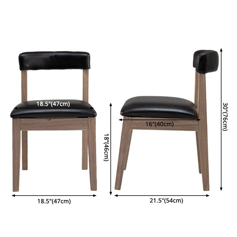 Country Style Solid Wood Dining Room Chair Armless Open Back Dining Side Chair for Home Use Clearhalo ' kitchen&dining_furn' 'Dining Chairs' 'Dining Tables & Seating' 'dining_chair' 'furn' 'furn_dining_chair' 'Furniture' 'furniture_dining_chair' 'Kitchen & Dining Furniture' 'kitchen' 1200x1200_b728376e-8458-4299-9885-1960514d946b