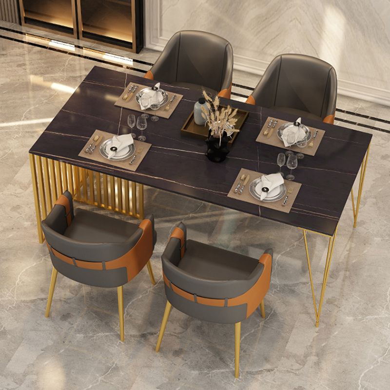 Nordic Metal Dining Room Arm Chairs Leather Dining Side Chair for Restaurant Clearhalo ' kitchen&dining_furn' 'Dining Chairs' 'Dining Tables & Seating' 'dining_chair' 'furn' 'furn_dining_chair' 'Furniture' 'furniture_dining_chair' 'Kitchen & Dining Furniture' 'kitchen' 1200x1200_b7285c5e-6c54-41a6-b38c-89b74b5432c8