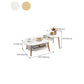 Table basse à quatre pieds en bois artificiel ou table d'appoint avec étagère