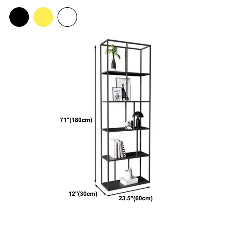 Industrial Metal Open Etagere Bookshelf Vertical Bookshelf for Office Clearhalo 'Bookcases' 'furn' 'furn_bookcases' 'Furniture' 'furniture_bookcases' 'kitchen' 'kitchen_bookcases' 'Living Room Furniture' 'Office Furniture' 1200x1200_b72abdf9-37d8-4065-9b6b-efc92fa29903