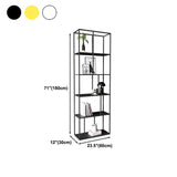 Industrial Metal Open Etagere Bookshelf Vertical Bookshelf for Office Clearhalo 'Bookcases' 'furn' 'furn_bookcases' 'Furniture' 'furniture_bookcases' 'kitchen' 'kitchen_bookcases' 'Living Room Furniture' 'Office Furniture' 1200x1200_b72abdf9-37d8-4065-9b6b-efc92fa29903