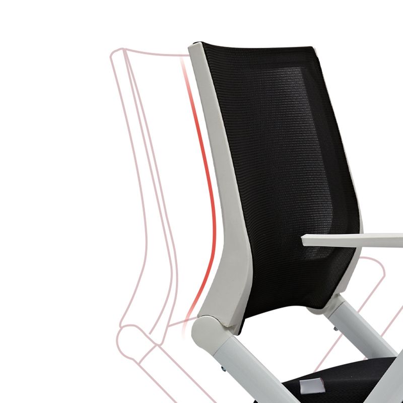 Sedia da ufficio ad armi fissa sedia da scrivania moderna con ruote per ufficio