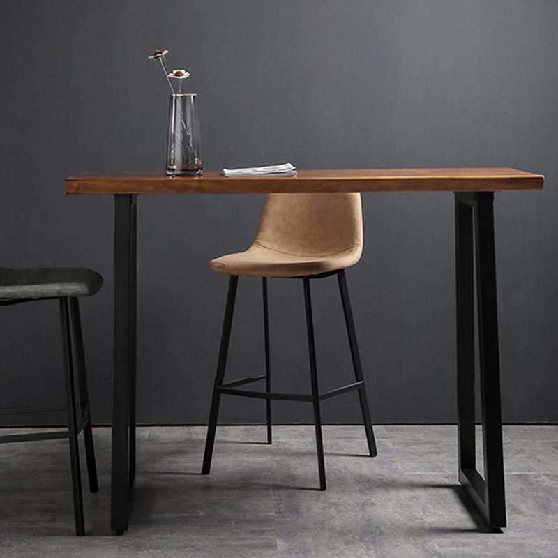 Juego de mesa de bar moderna, mesa de bar de madera maciza de 1/2/3 piezas con taburetes de bar tapizados