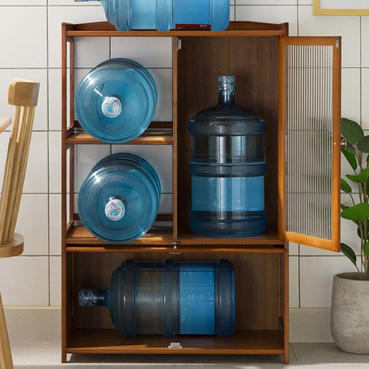 Modern Porte acriliche Dining Server Scheda in legno con archiviazione aperta