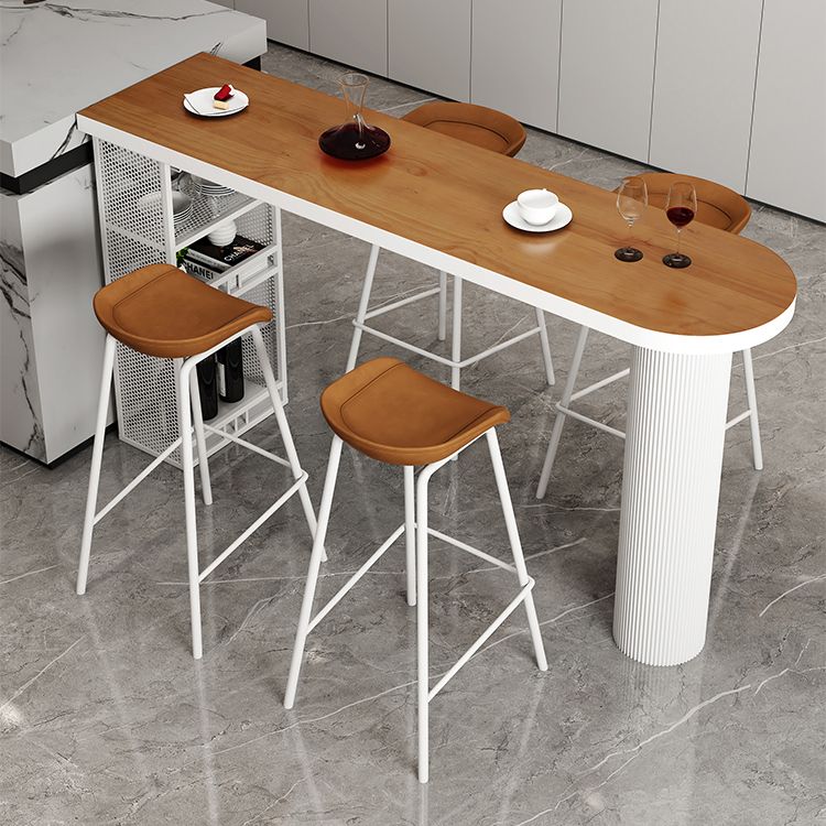 Modern Indoor Bar Table Set Solid Wood 1/2/4/5 Pieces Double Pedestal Bistro Set Clearhalo 'Bar Furniture' 'furn' 'furn_home_bar_bar_sets' 'Furniture' 'Home Bars & Bar Sets' 'home_bar_bar_sets' 'Kitchen & Dining Furniture' 1200x1200_b7300e4c-e3da-46e0-9b82-2d4d656ce16a